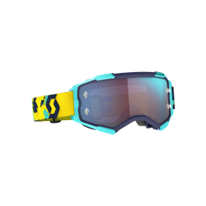 Scott Fury Motorradbrille (verspiegelt | blau / gelb)