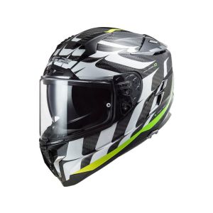 LS2 FF327 Challenger Flames Helm unisex (carbon/schwarz/weiß/gelb)