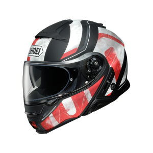 Shoei Neontec-II Jaunt TC-1 Helm unisex (schwarzmatt/weiß/rot)