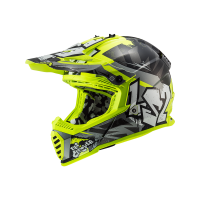 Kaufen Sie Helm LS2 MX437 Fast Evo Mini Crusher von Tech Design Team S.L. in Schwarz/Neongelb Kategorie Kinder Helme bei UOS Demo Shop