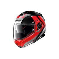 Kaufen Sie Helm Nolan N100-5 Hilltop von Nolan Group Deutschland in Rot/Schwarz/Silber Kategorie Klapp Helme bei UOS Demo Shop